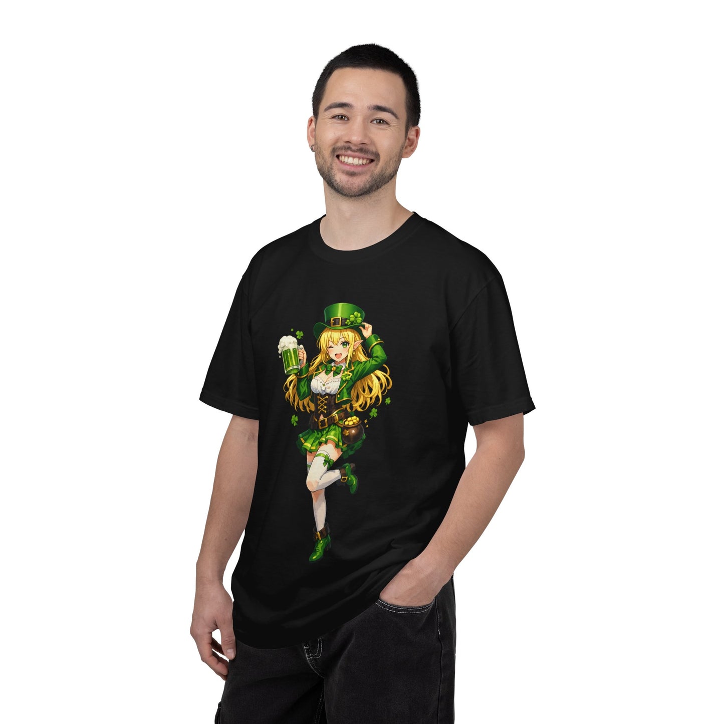 St. Patrick's Day T-Shirt — 'Kiss Me I'm Irish' Leprechaun Girl Graphic Tee