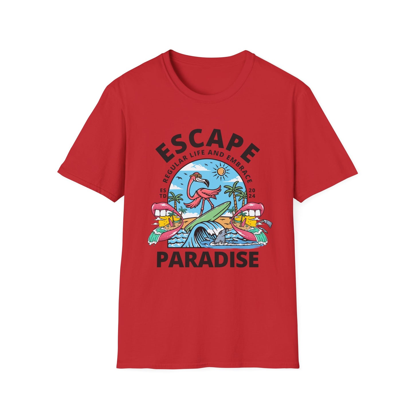 Escape To Paradise - Travel Adventure Graphic Tee