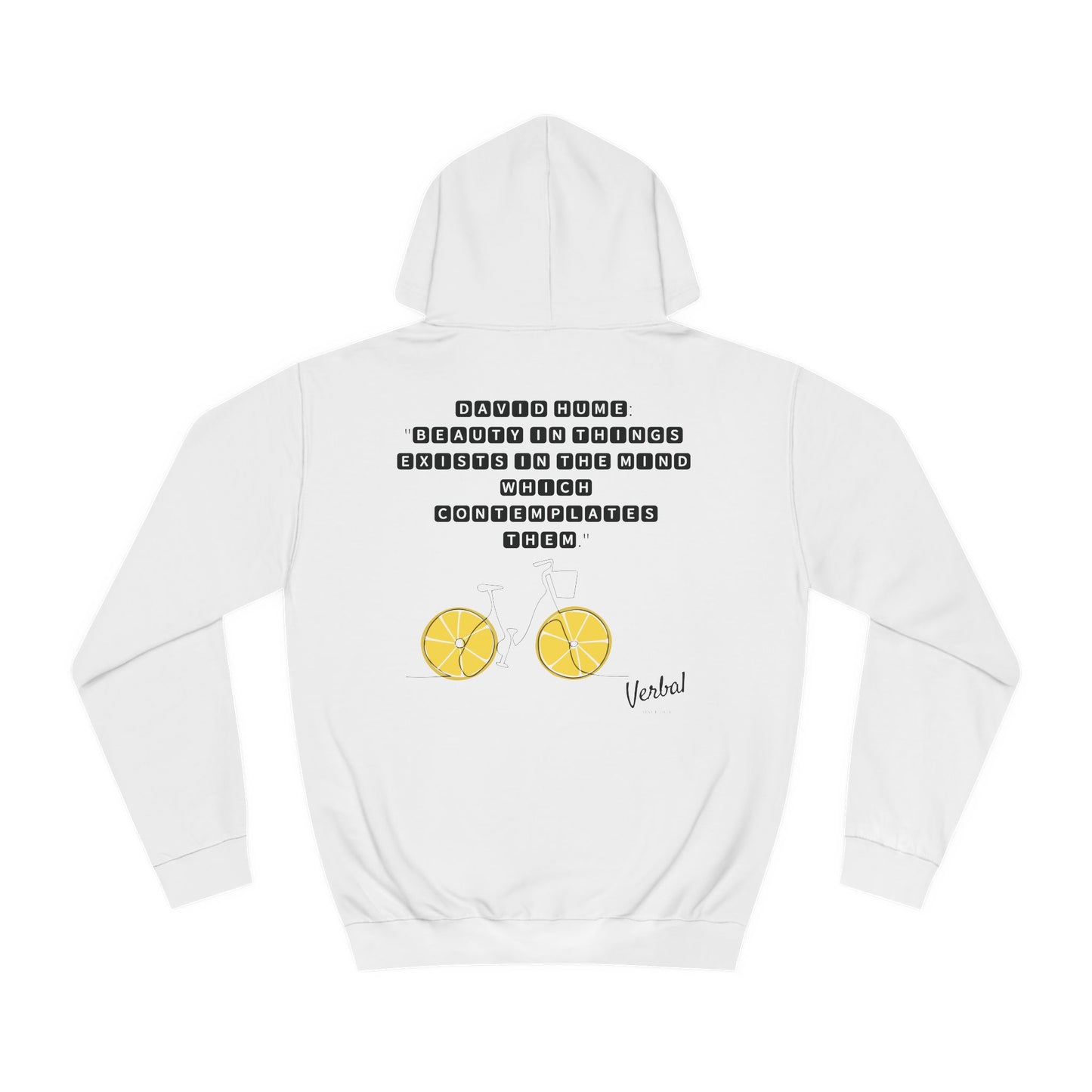 David Hume quote Inspired College hoodie - 18th Century Wisdom