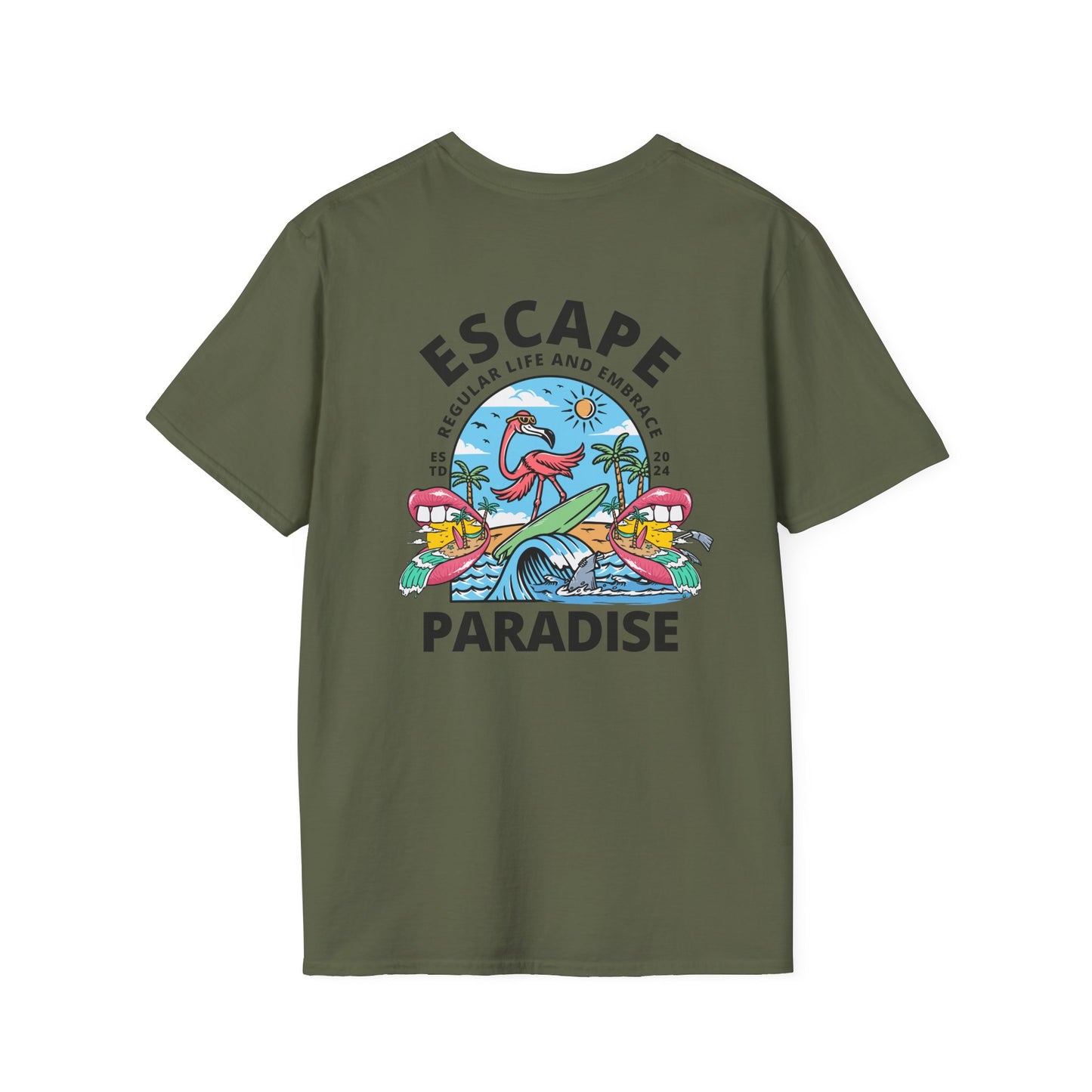 Escape To Paradise - Travel Adventure Graphic Tee