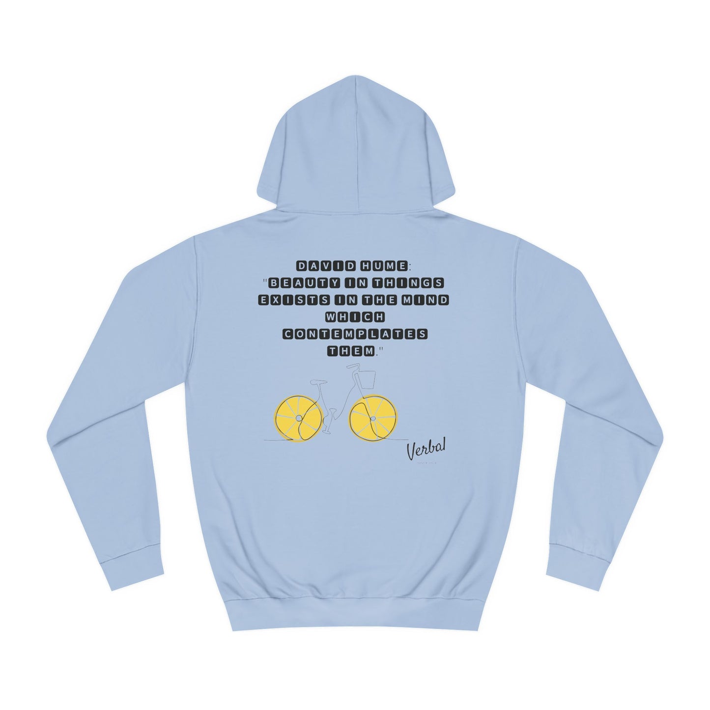 David Hume quote Inspired College hoodie - 18th Century Wisdom