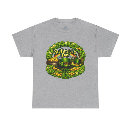 St. Patrick's Day Tee — "Irish Today, Hungover Tomorrow" Shamrock & Pot of Gold Shirt