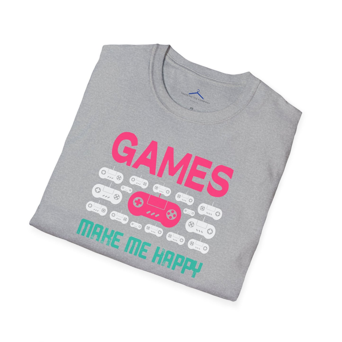 Games Make Me Happy Gamer Tee