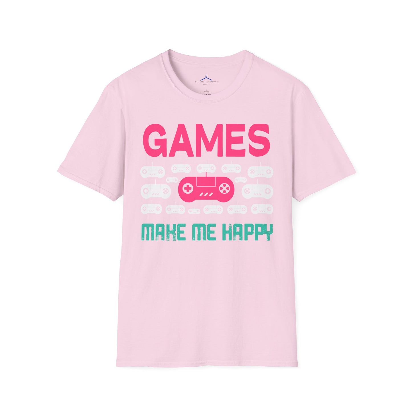 Games Make Me Happy Gamer Tee