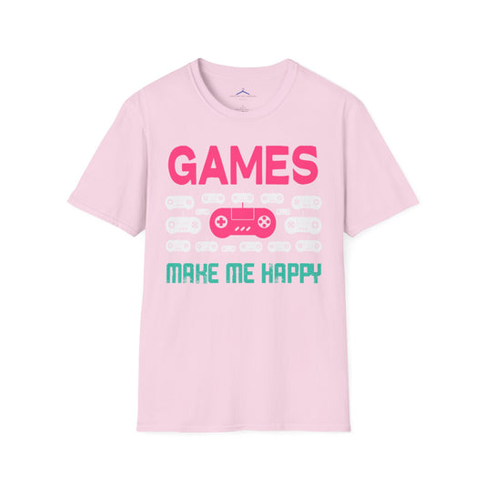 Games Make Me Happy Gamer Tee