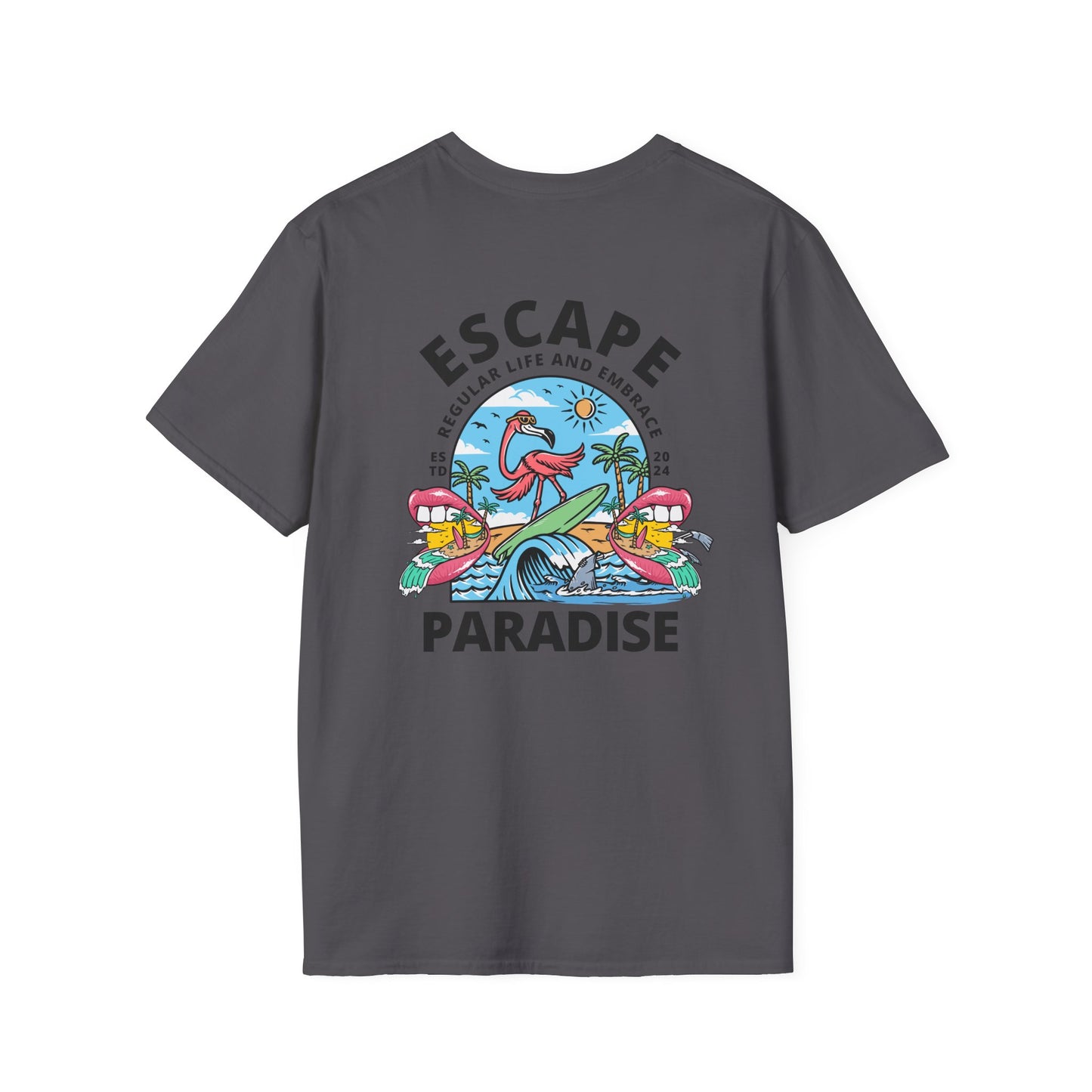 Escape To Paradise - Travel Adventure Graphic Tee