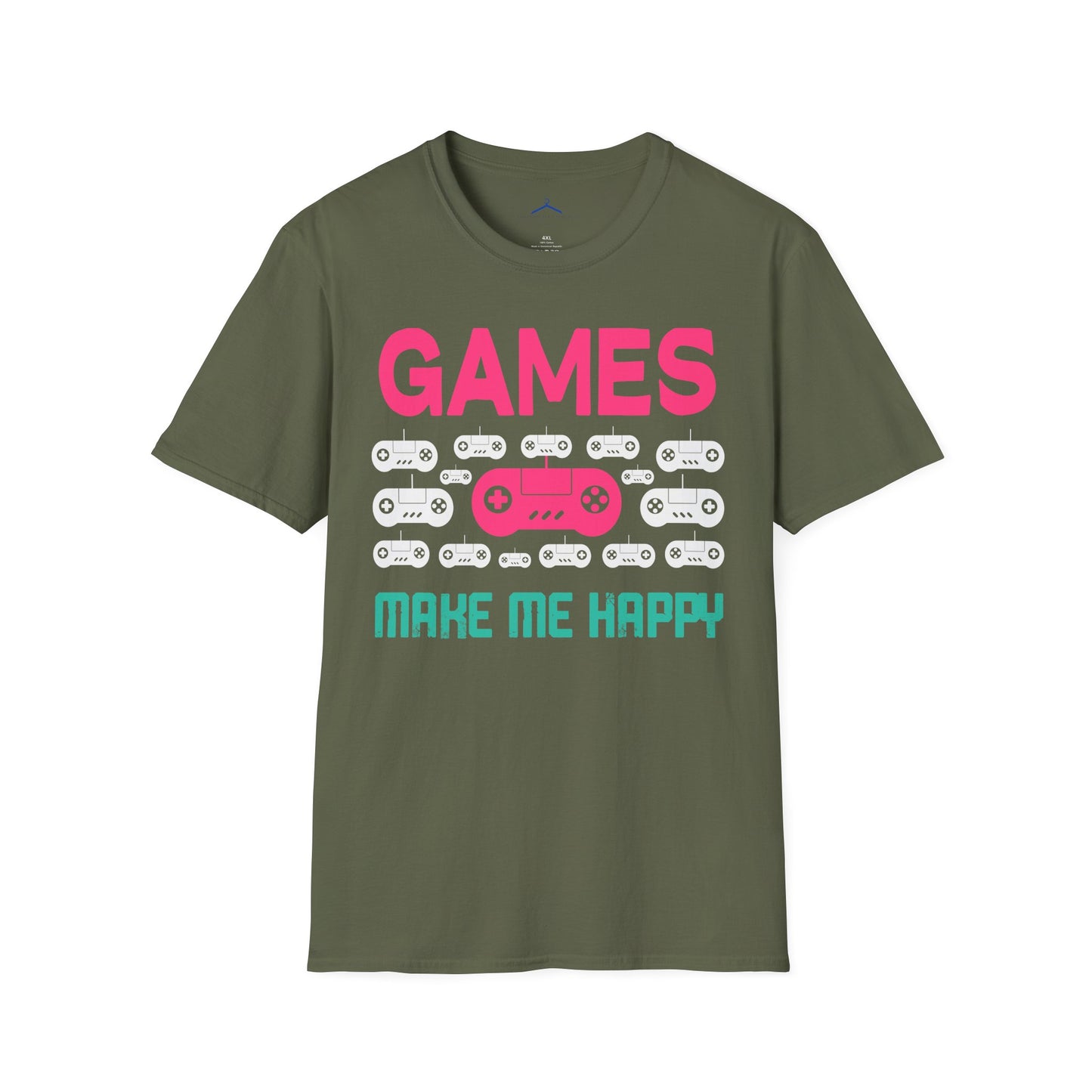 Games Make Me Happy Gamer Tee