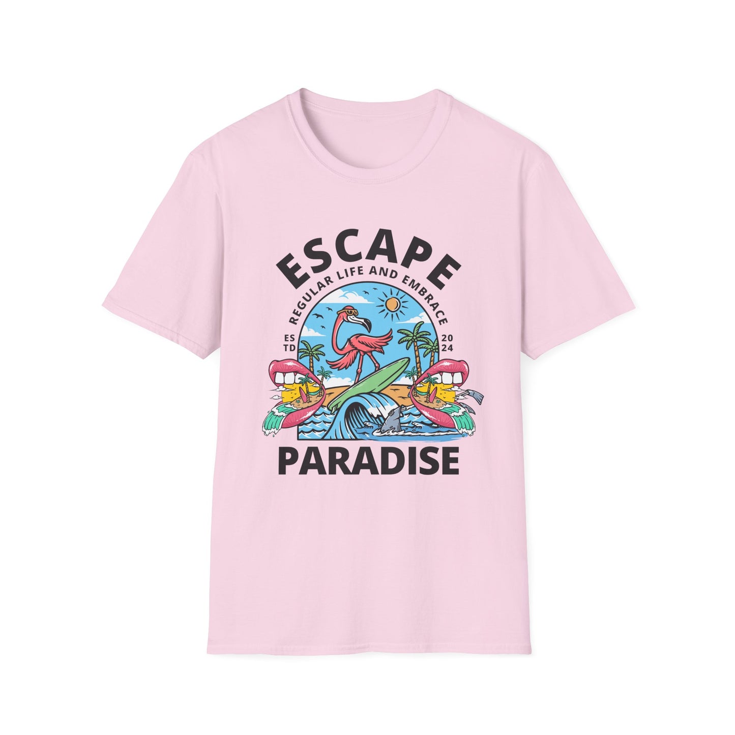 Escape To Paradise - Travel Adventure Graphic Tee