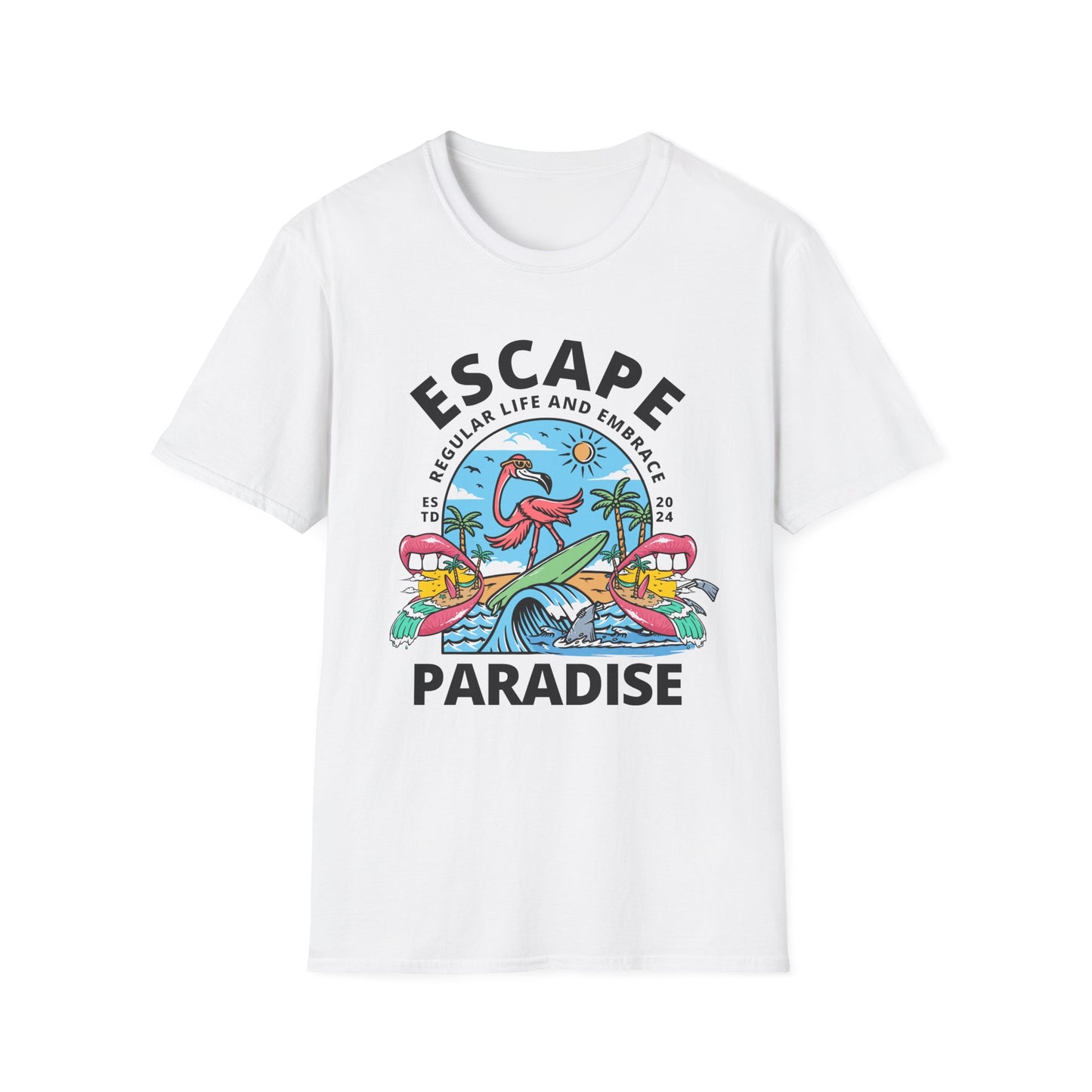 Escape To Paradise - Travel Adventure Graphic Tee