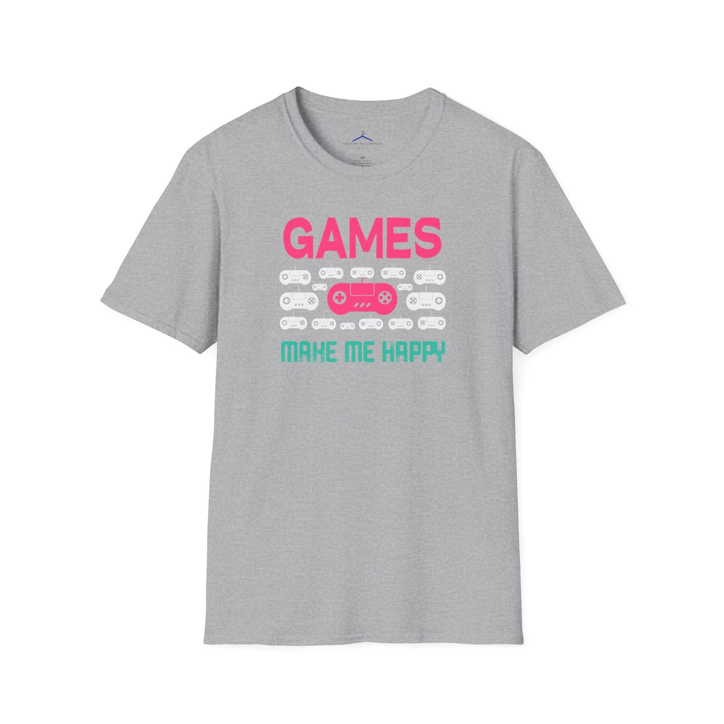 Games Make Me Happy Gamer Tee