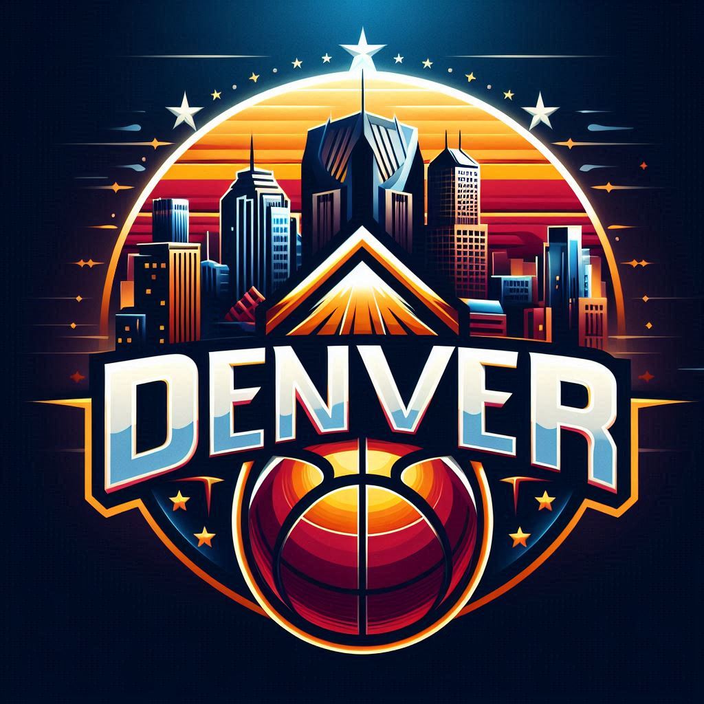 city of Denver basketball logo tee shirt