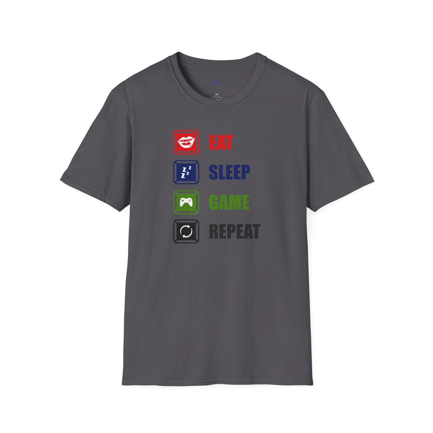 Eat Sleep Game Repeat Gamer Tee