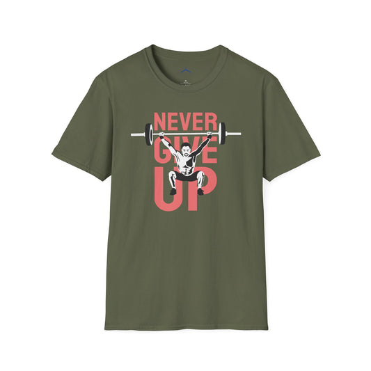 NEVER GIVE UP Fitness T-Shirt