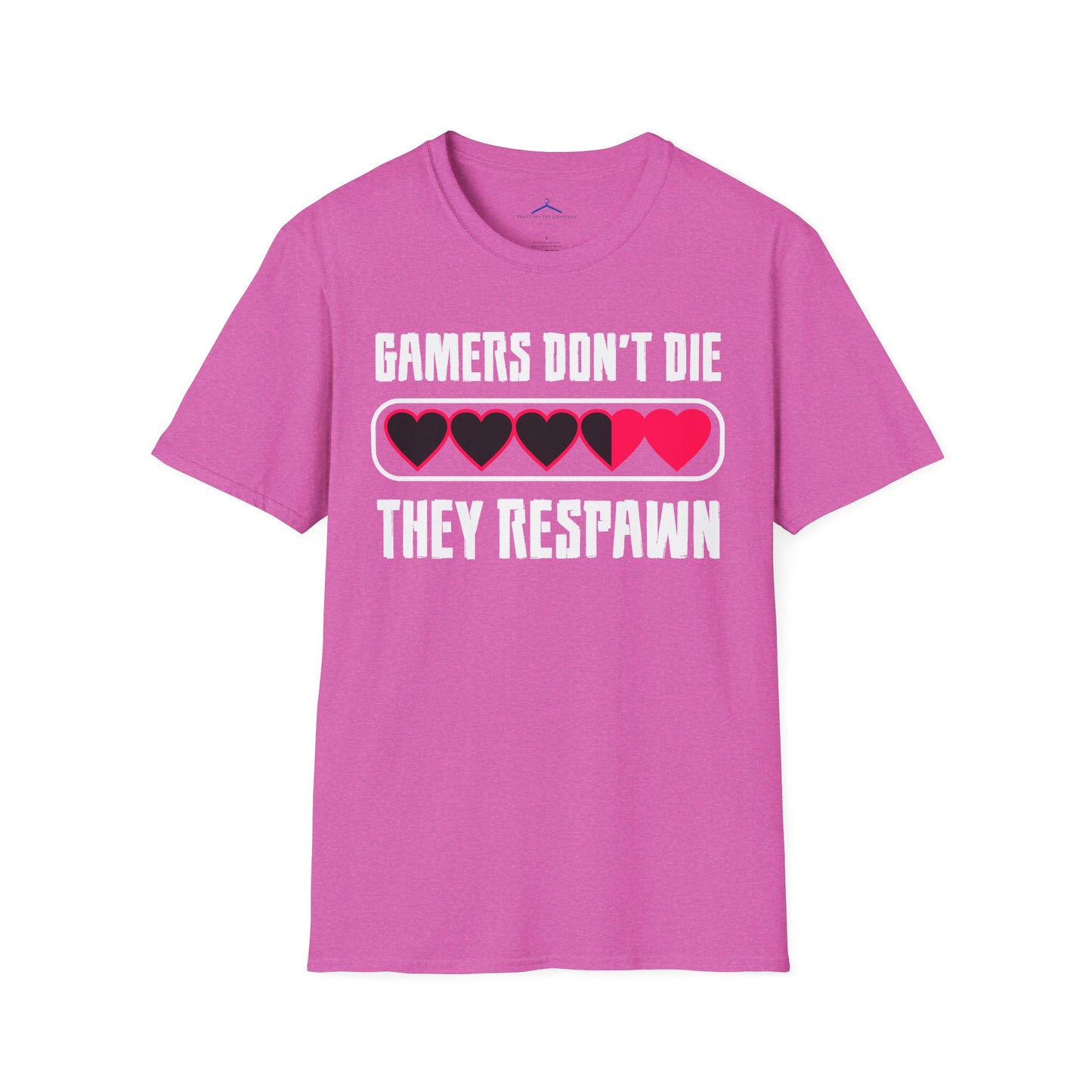 Gamers Don't Die, They Respawn Gamer Tee