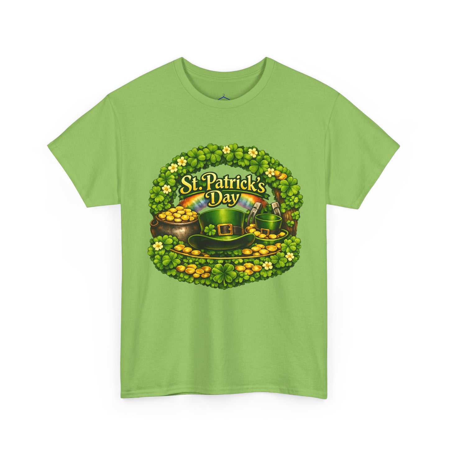St. Patrick's Day Tee — "Irish Today, Hungover Tomorrow" Shamrock & Pot of Gold Shirt