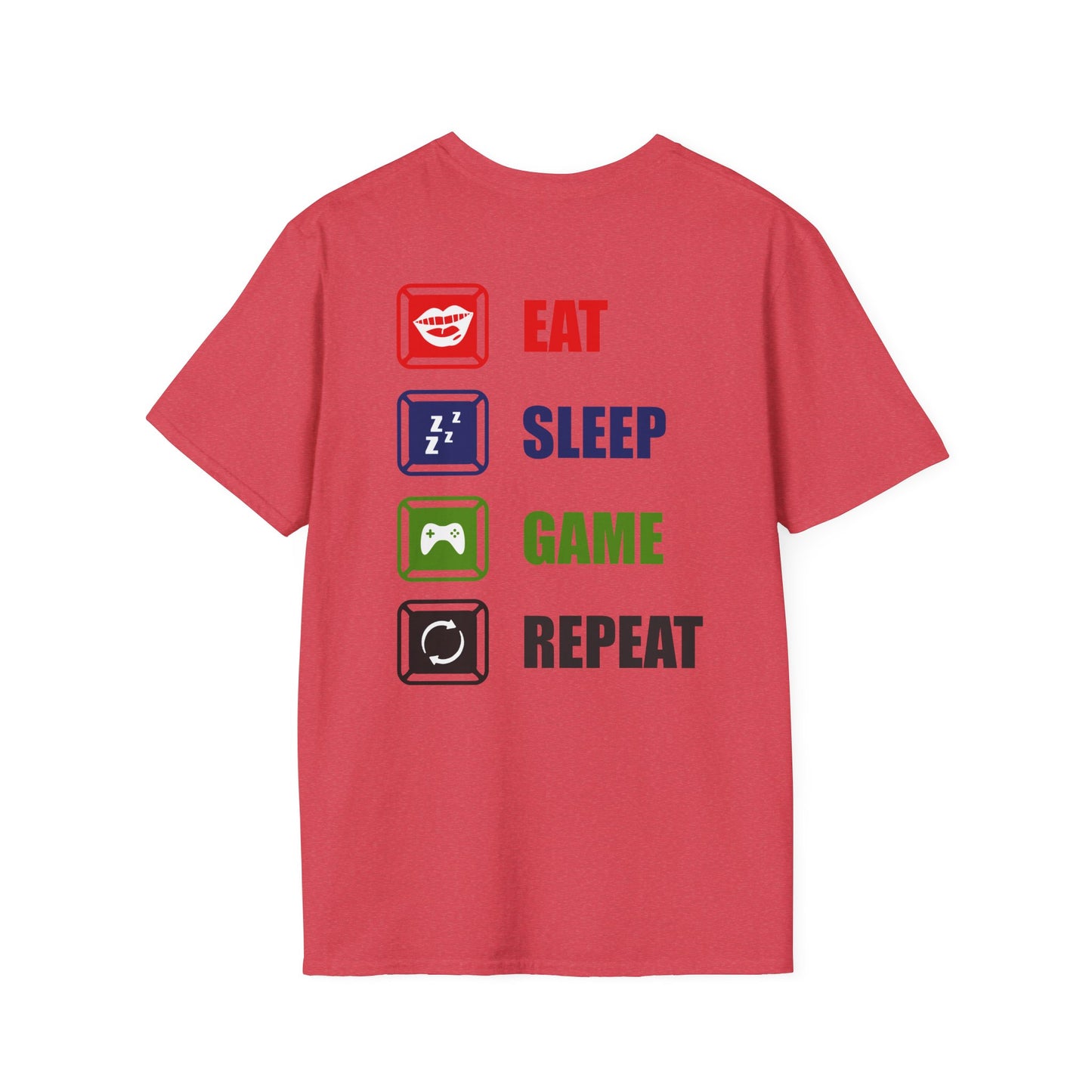 Eat Sleep Game Repeat Gamer Tee