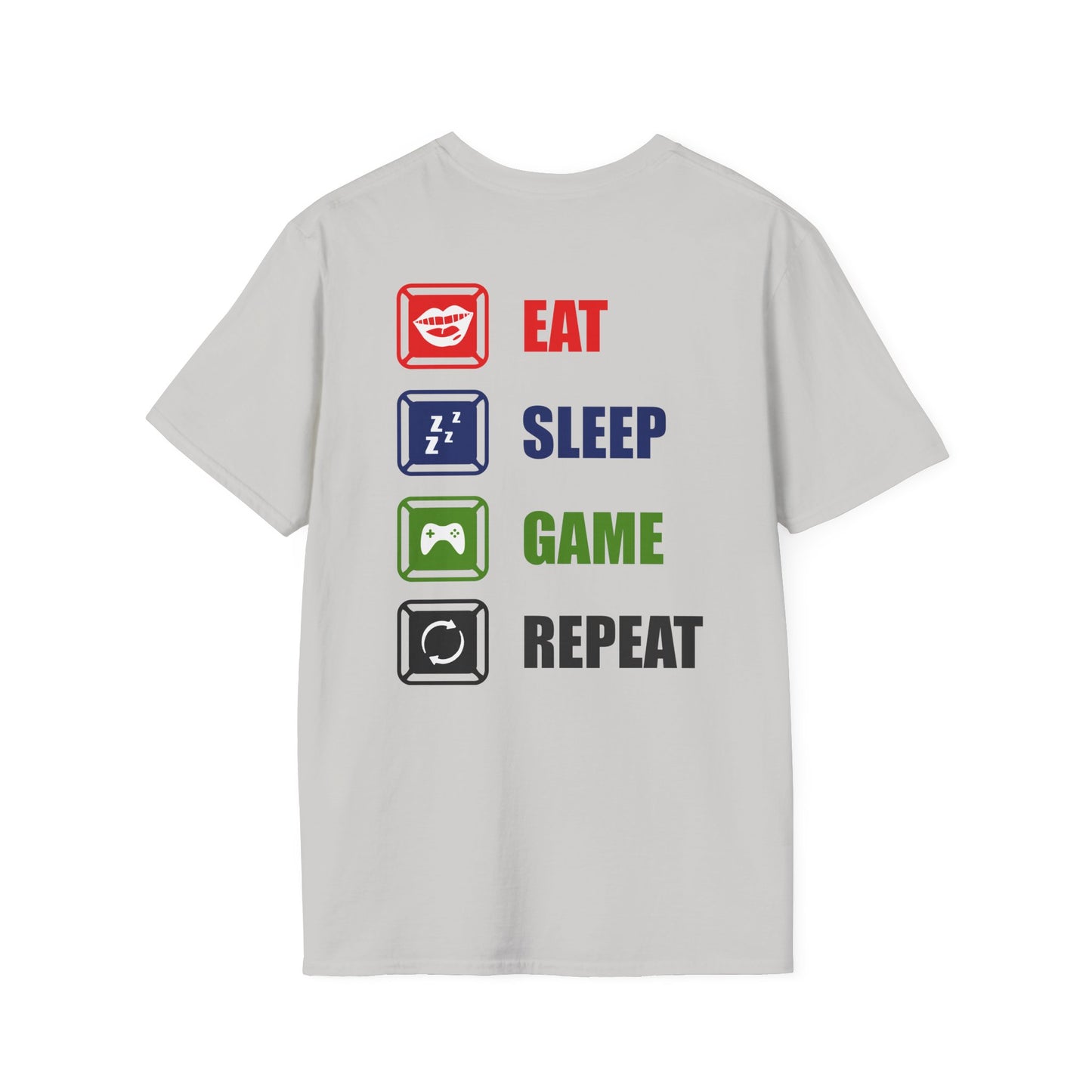 Eat Sleep Game Repeat Gamer Tee