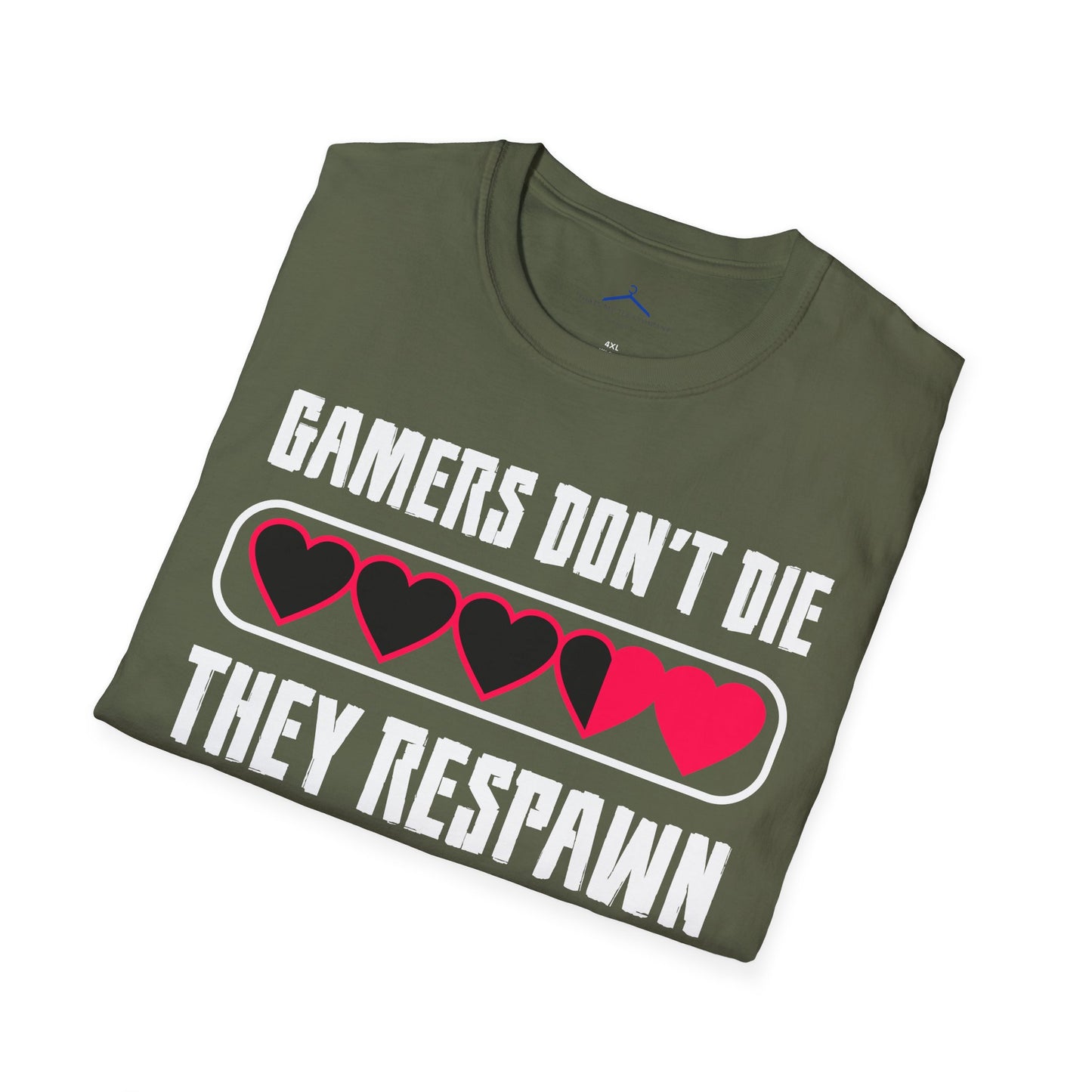 Gamers Don't Die, They Respawn Gamer Tee