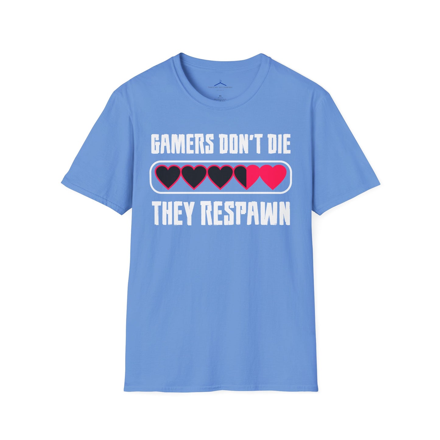 Gamers Don't Die, They Respawn Gamer Tee