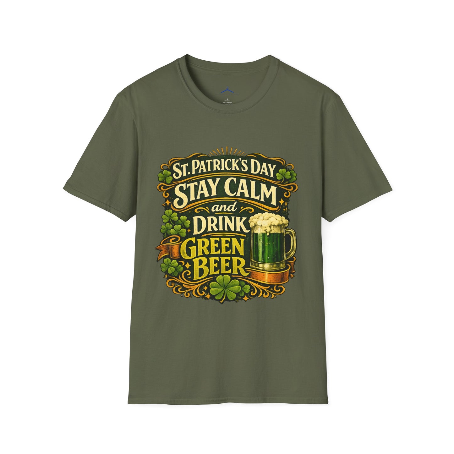St. Patrick's Day "Stay Calm and Drink Green Beer" T-Shirt