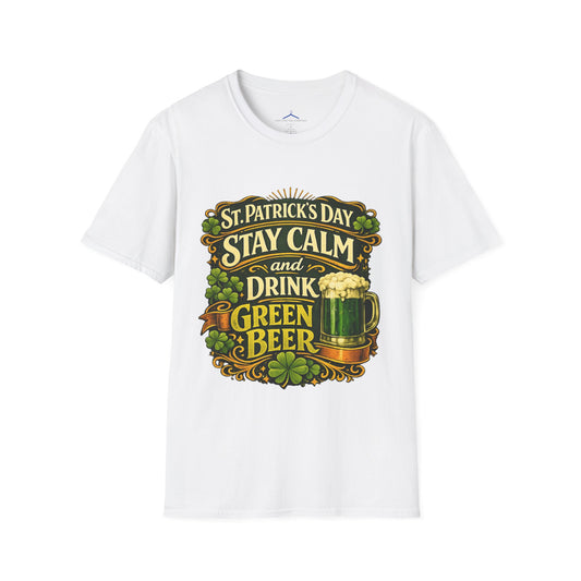 St. Patrick's Day "Stay Calm and Drink Green Beer" T-Shirt
