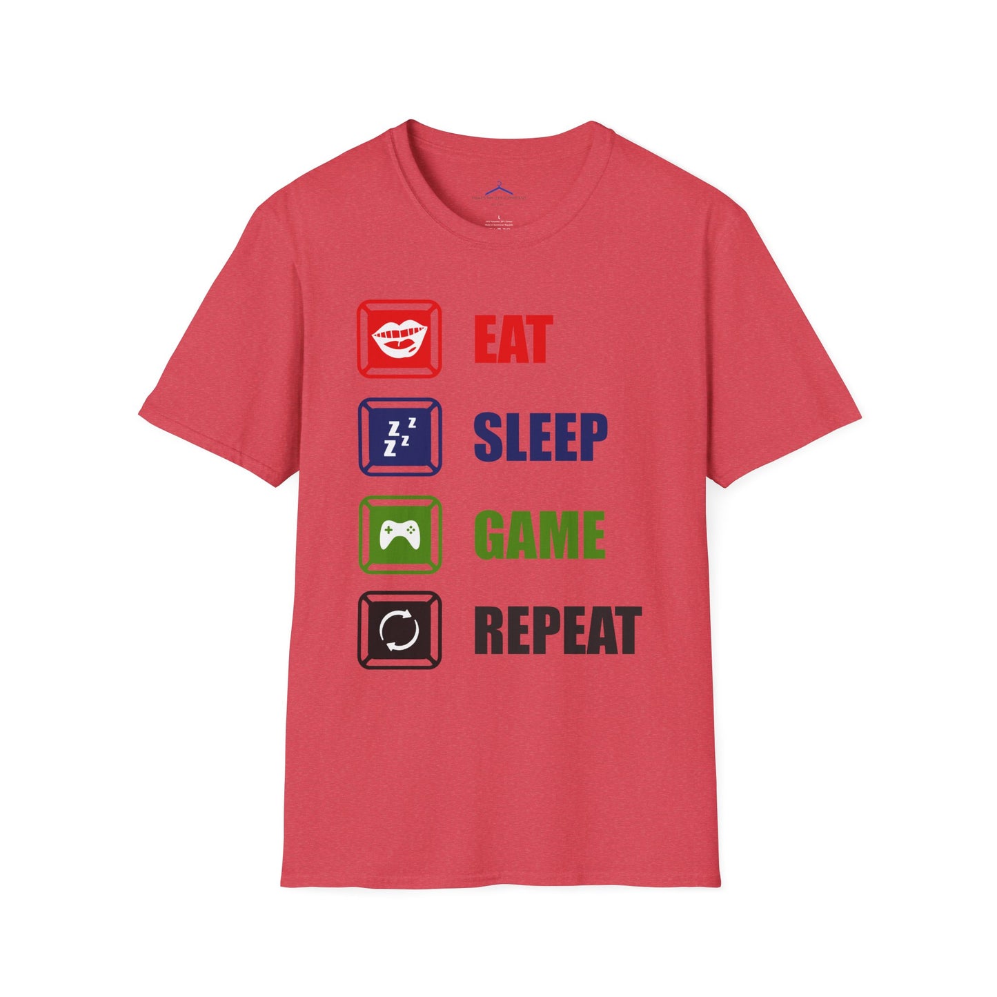 Eat Sleep Game Repeat Gamer Tee