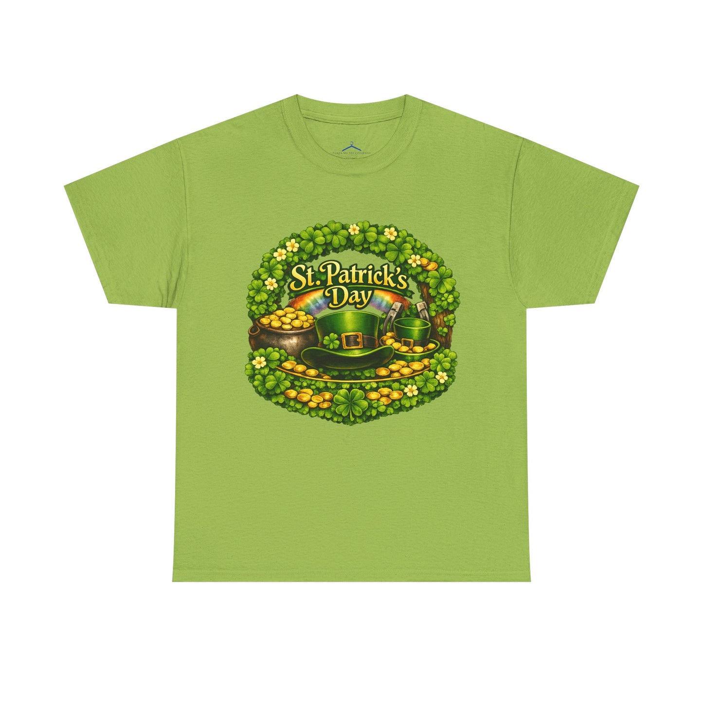 St. Patrick's Day Tee — "Irish Today, Hungover Tomorrow" Shamrock & Pot of Gold Shirt
