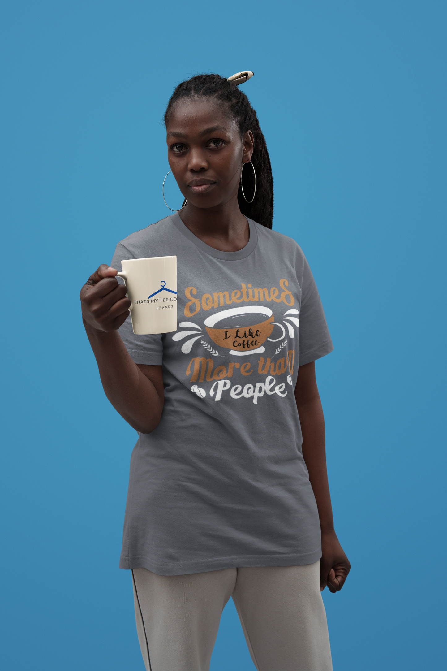 Sometimes I Like Coffee More - Coffee Tee