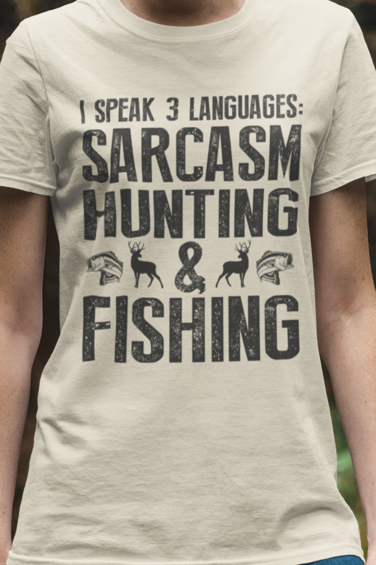 I speak 3 languages - Fishing Hobby Tee