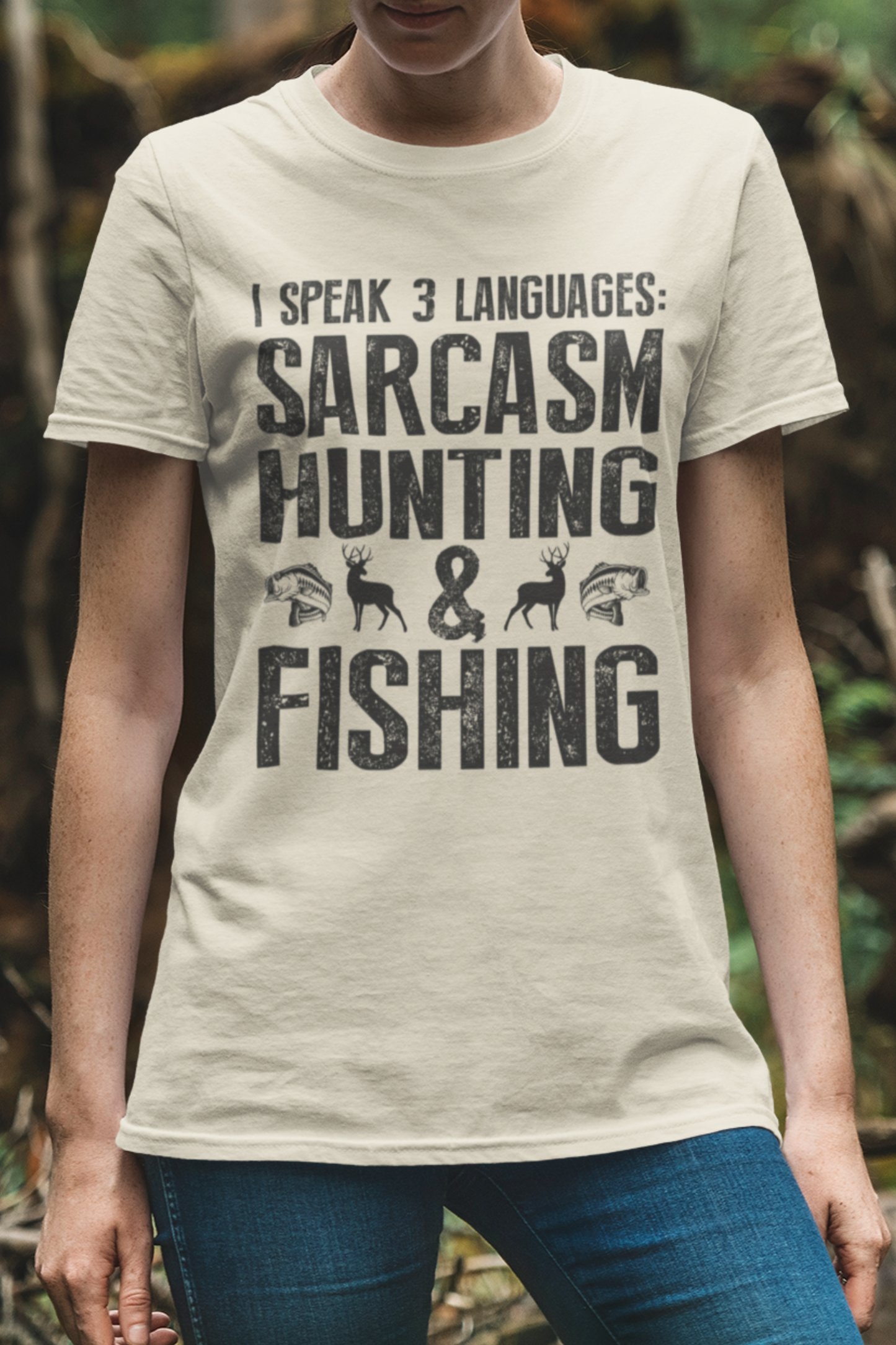 I speak 3 languages - Fishing Hobby Tee