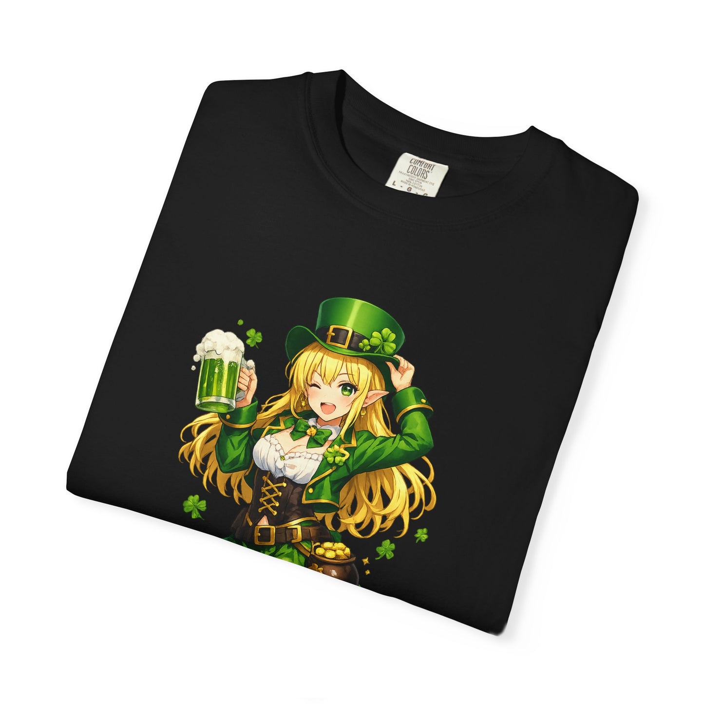 St. Patrick's Day T-Shirt — 'Kiss Me I'm Irish' Leprechaun Girl Graphic Tee