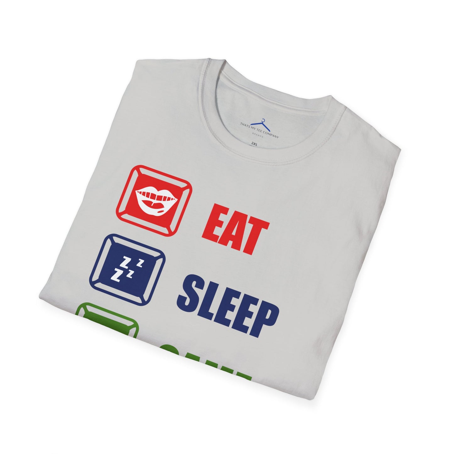 Eat Sleep Game Repeat Gamer Tee