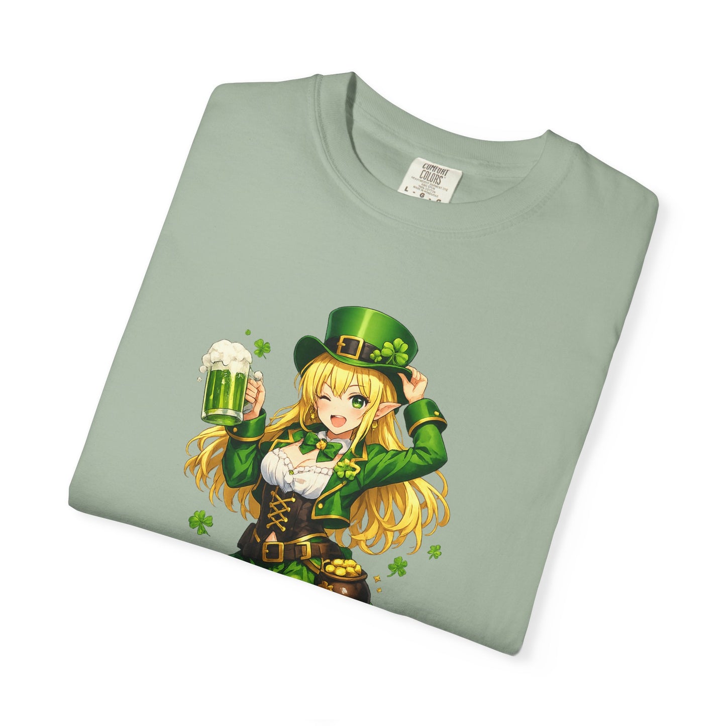 St. Patrick's Day T-Shirt — 'Kiss Me I'm Irish' Leprechaun Girl Graphic Tee