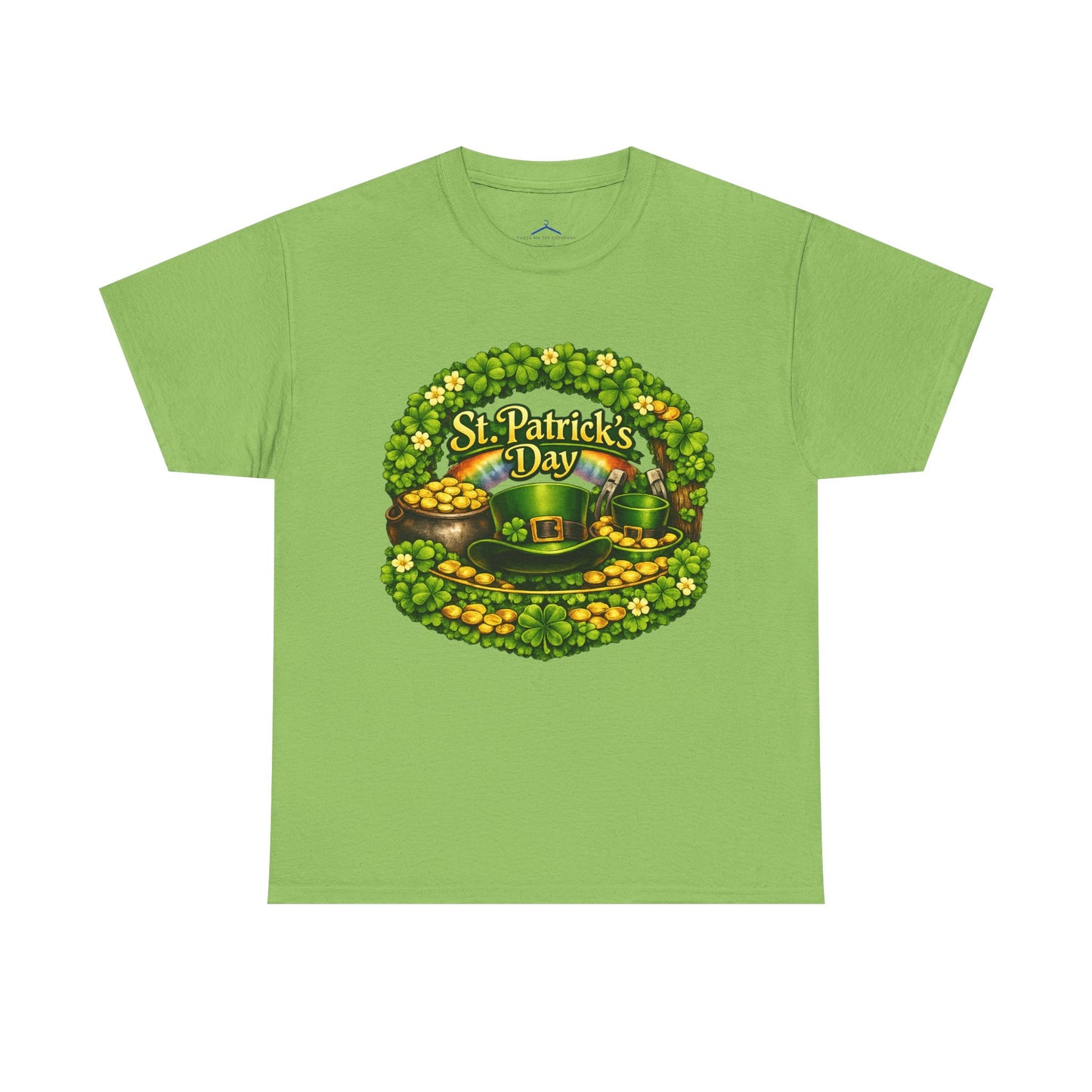 St. Patrick's Day Tee — "Irish Today, Hungover Tomorrow" Shamrock & Pot of Gold Shirt