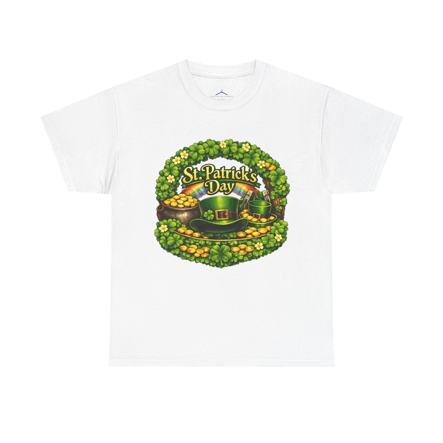 St. Patrick's Day Tee — "Irish Today, Hungover Tomorrow" Shamrock & Pot of Gold Shirt