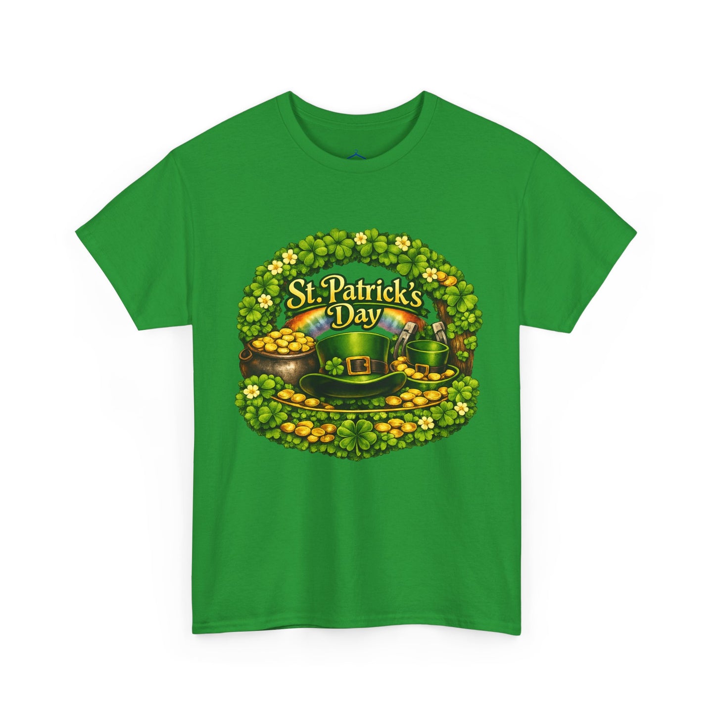 St. Patrick's Day Tee — "Irish Today, Hungover Tomorrow" Shamrock & Pot of Gold Shirt