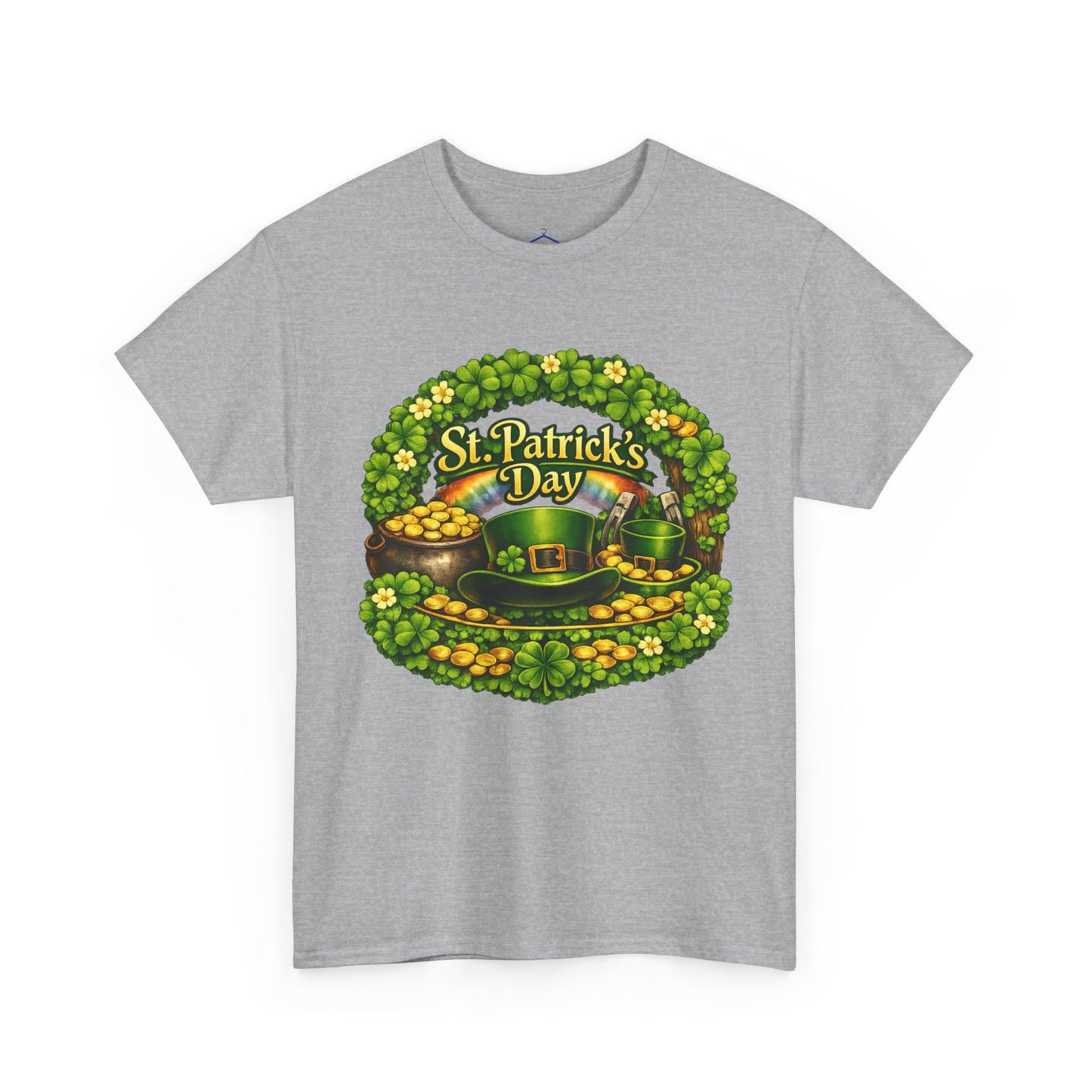 St. Patrick's Day Tee — "Irish Today, Hungover Tomorrow" Shamrock & Pot of Gold Shirt