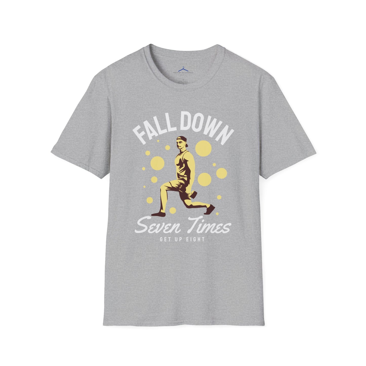 FALLDOWN Seven Times Get Up Eight Fitness T-Shirt