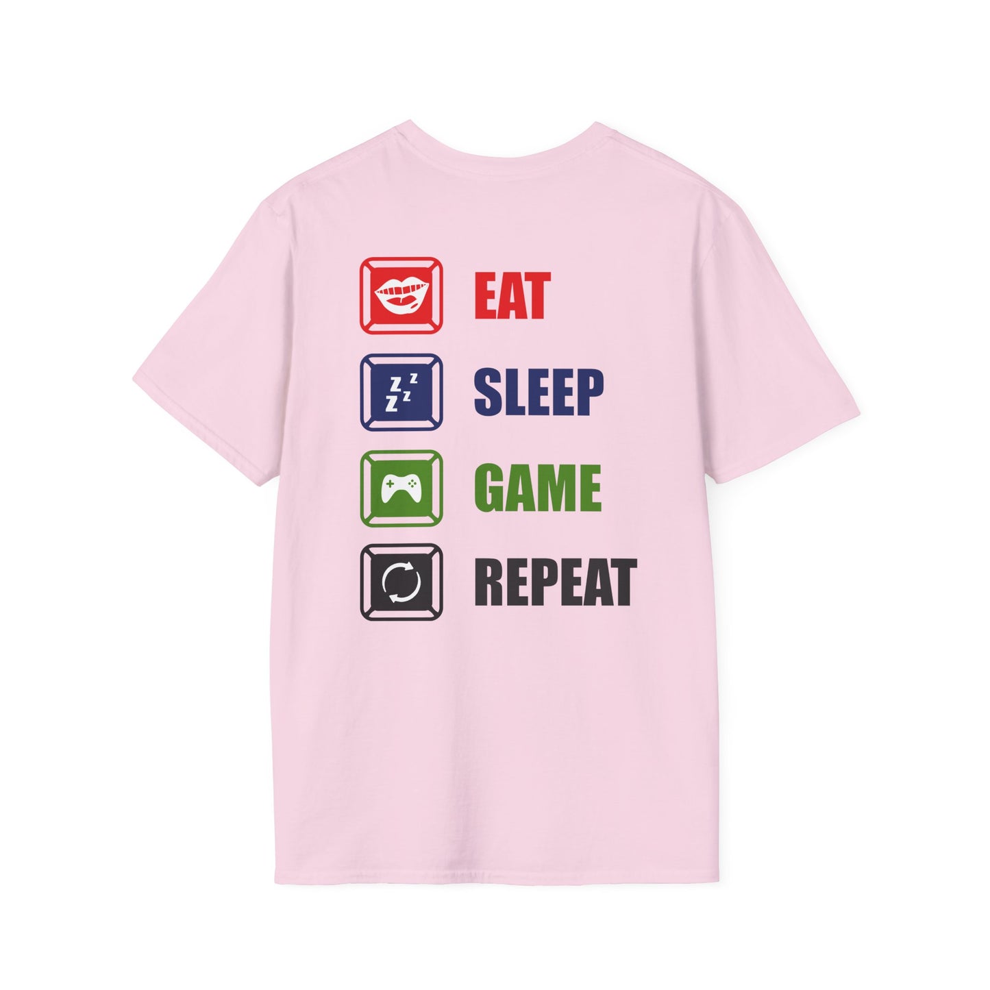 Eat Sleep Game Repeat Gamer Tee