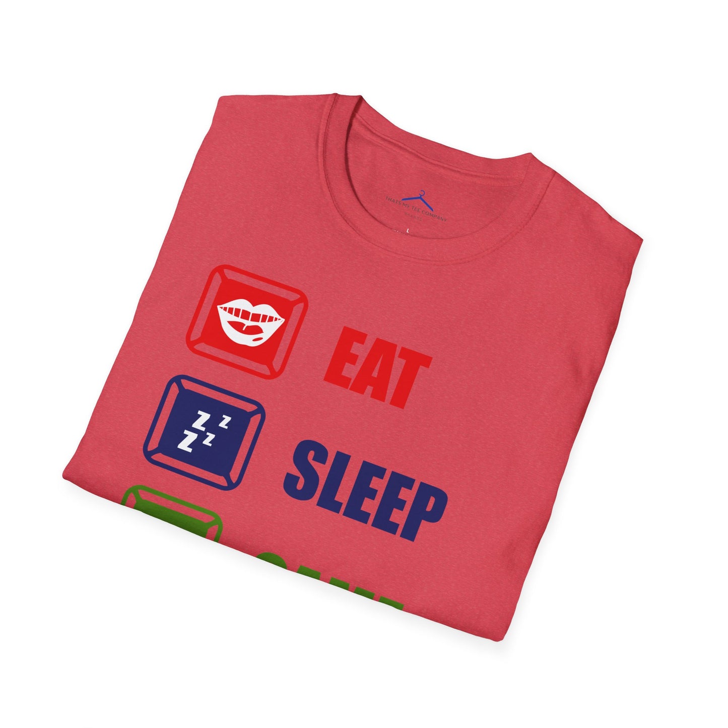 Eat Sleep Game Repeat Gamer Tee