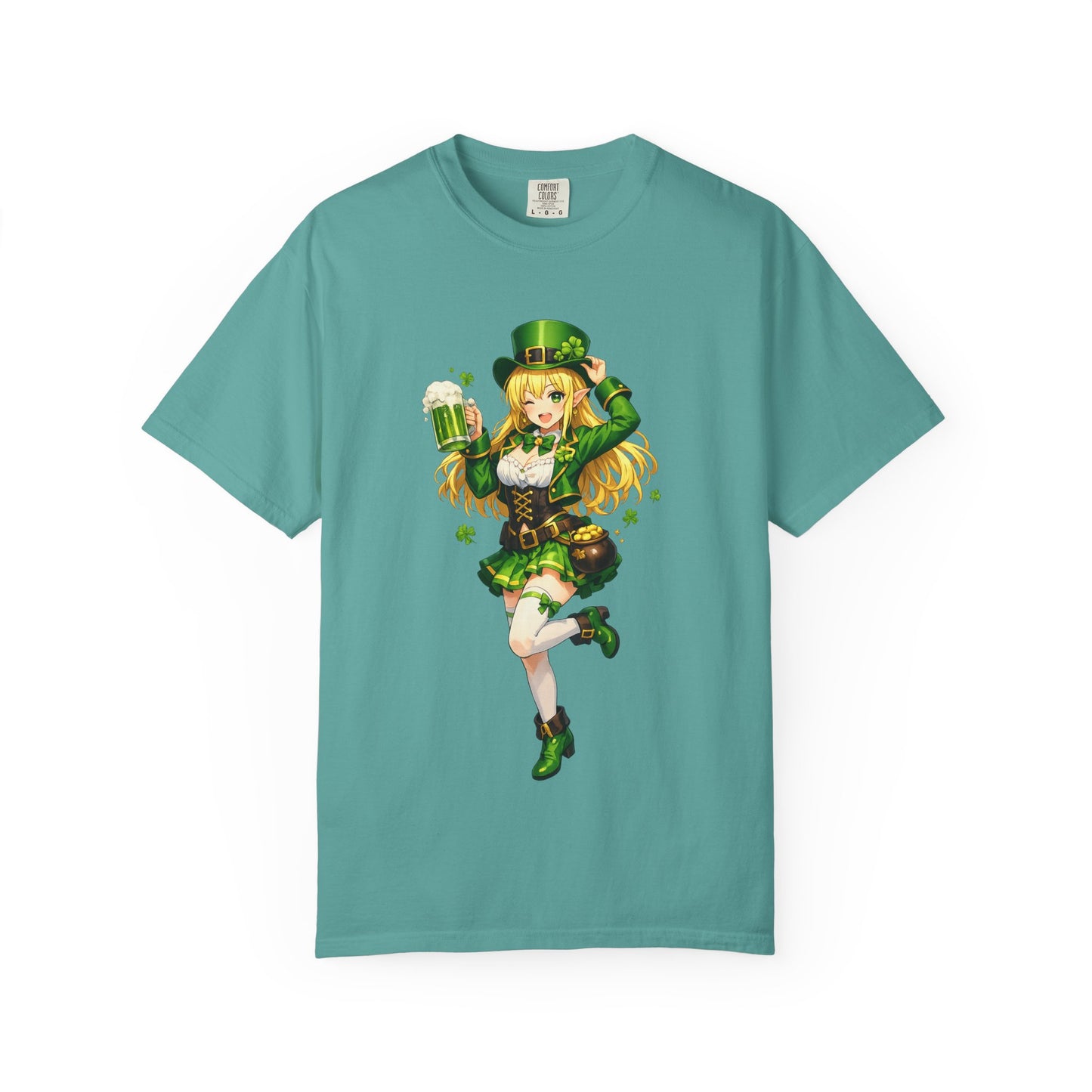 St. Patrick's Day T-Shirt — 'Kiss Me I'm Irish' Leprechaun Girl Graphic Tee