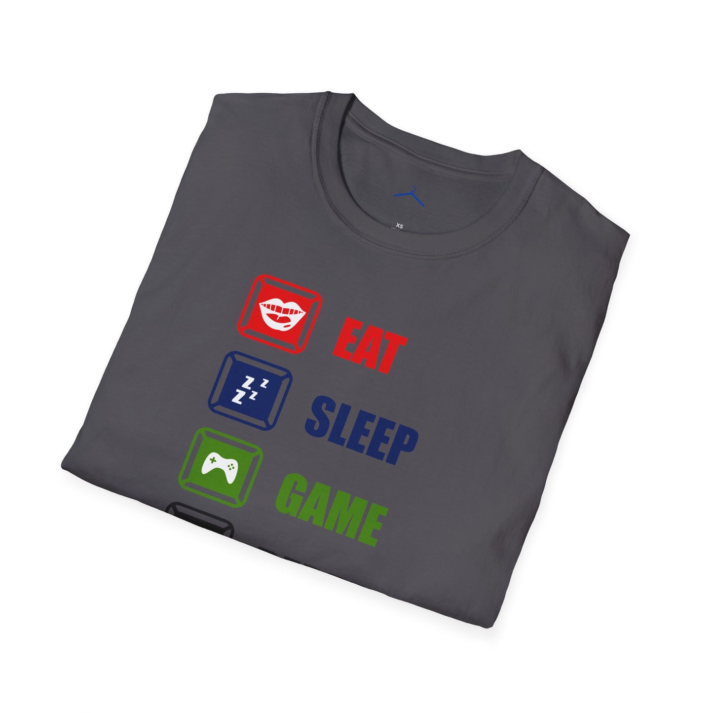 Eat Sleep Game Repeat Gamer Tee