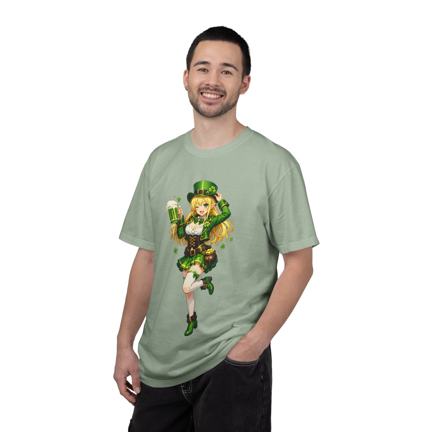 St. Patrick's Day T-Shirt — 'Kiss Me I'm Irish' Leprechaun Girl Graphic Tee