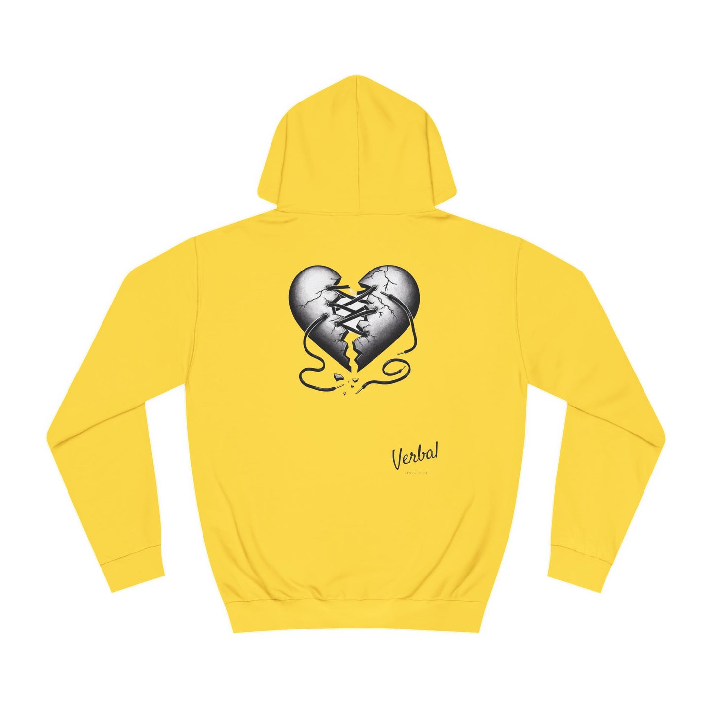 College Hoodie with Shoestring Heart Design for Lovers