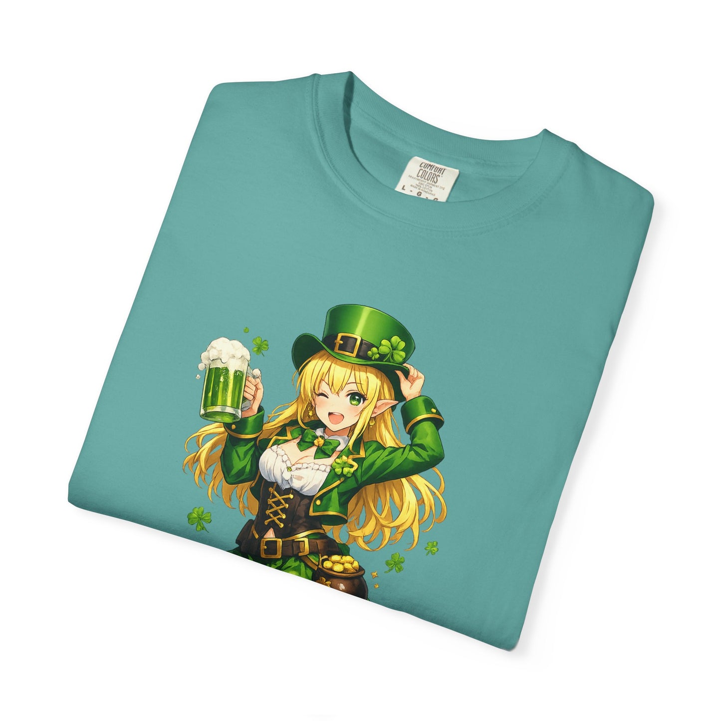 St. Patrick's Day T-Shirt — 'Kiss Me I'm Irish' Leprechaun Girl Graphic Tee