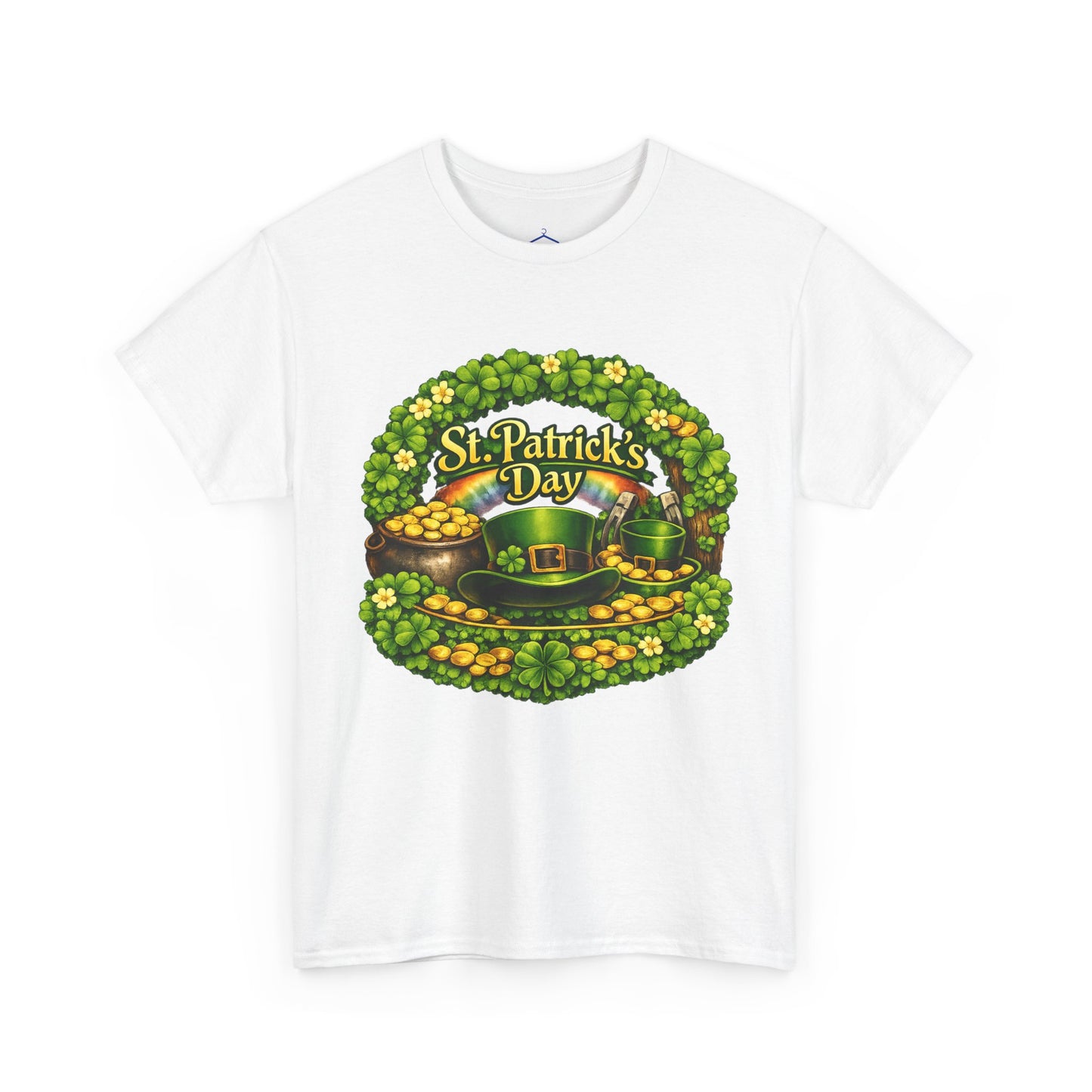 St. Patrick's Day Tee — "Irish Today, Hungover Tomorrow" Shamrock & Pot of Gold Shirt