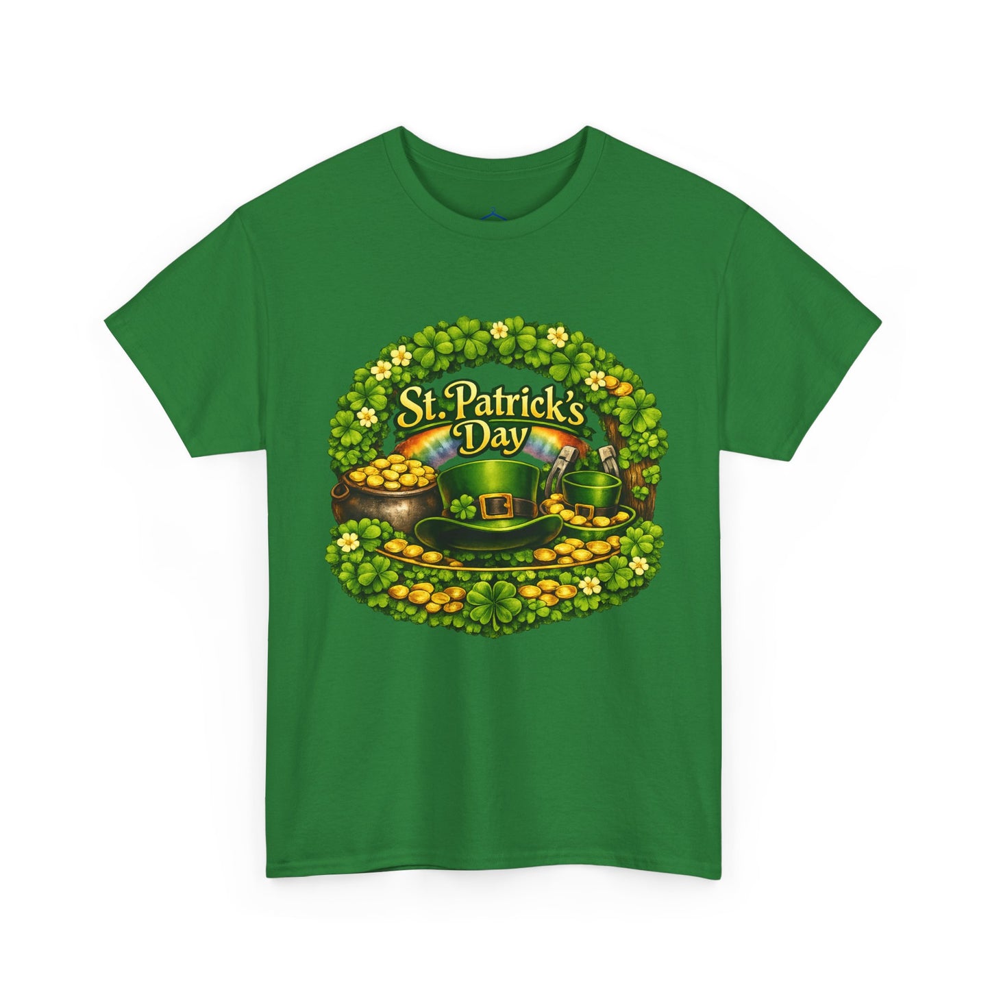 St. Patrick's Day Tee — "Irish Today, Hungover Tomorrow" Shamrock & Pot of Gold Shirt
