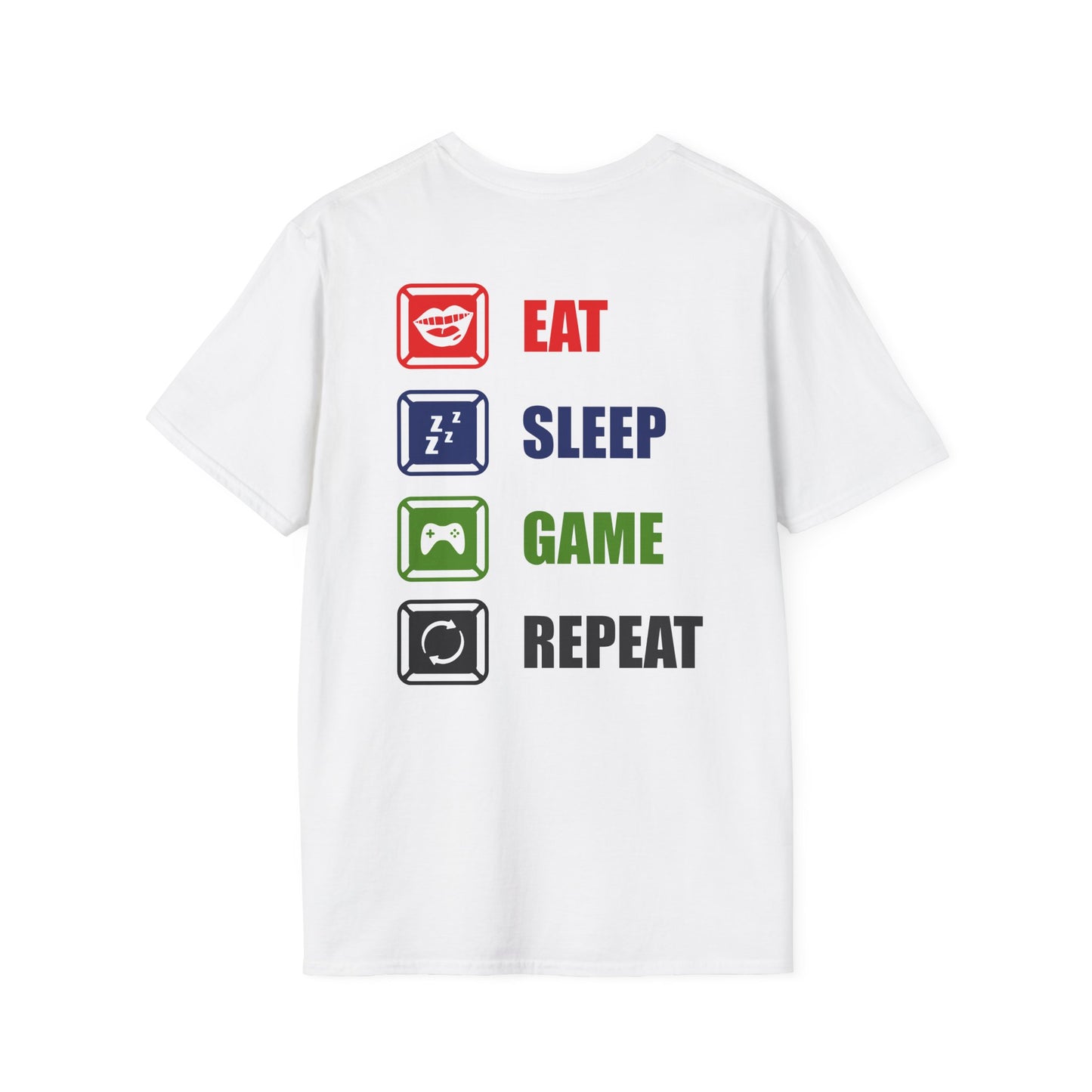 Eat Sleep Game Repeat Gamer Tee