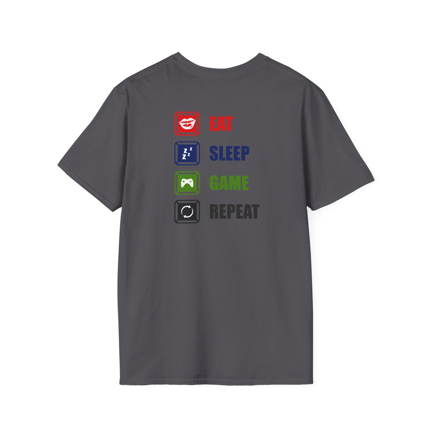 Eat Sleep Game Repeat Gamer Tee